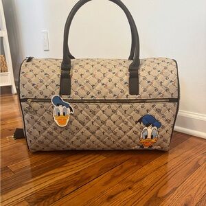 Donald Duck Quilted Vegan Leather Weekender Bag - NWT